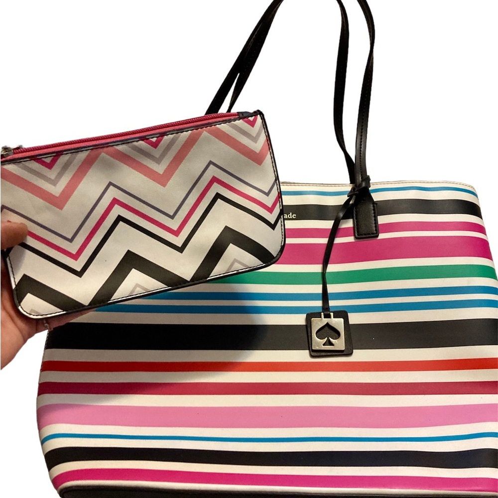 Awesome striped Kate Spade original  NWT Tote